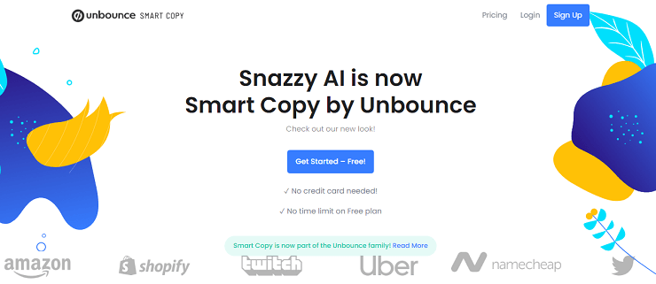 Snazzy.ai Web Page