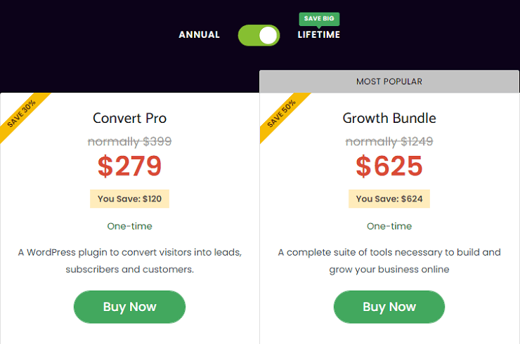 Convert Pro Pricing Plans