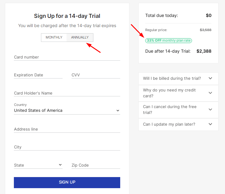 Instapage Checkout Page