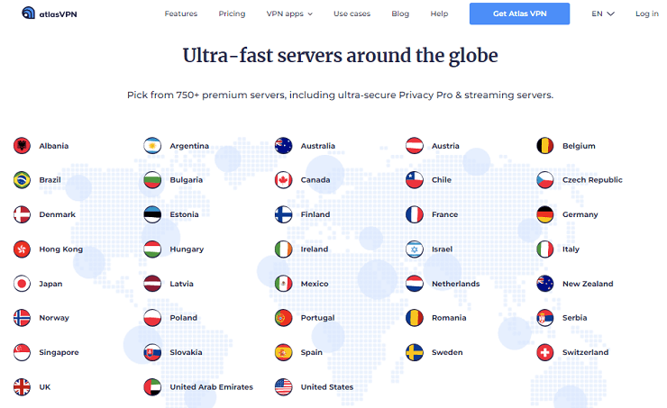 AtlasVPN Servers